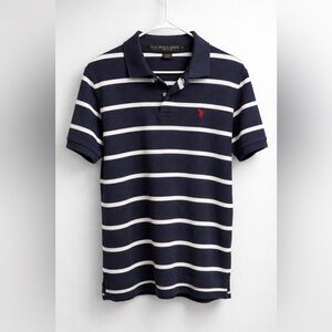 U.S. Polo Assn. Navy and White Striped Polo
